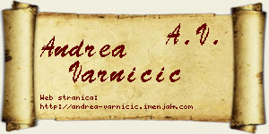 Andrea Varničić vizit kartica